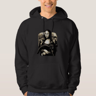Sudadera Mona lisa sosteniendo gatitos para gatos papá gato