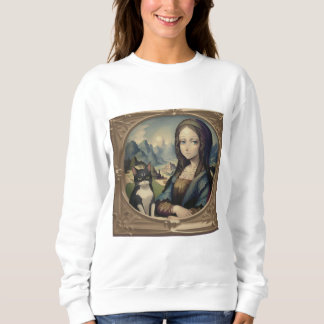 Sudadera Mona Lisa y su gato