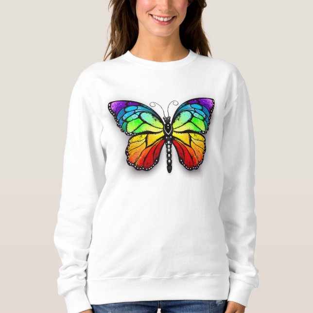 Sudadera Monarca de mariposa arcoiris (Anverso)