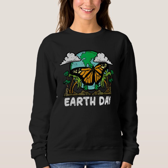 Sudadera Monarca monarca mariposa del Día de la Tierra Homb (Anverso)