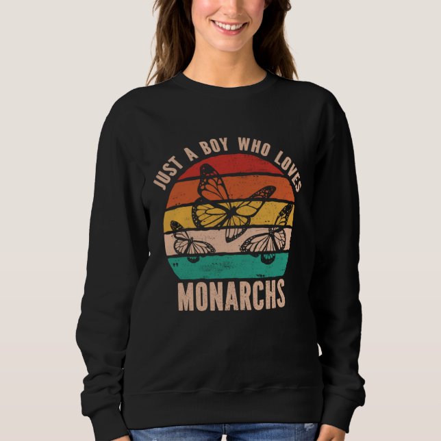 Sudadera Monarch Butterfly Just A Boy Who Loves Monarchs (Anverso)