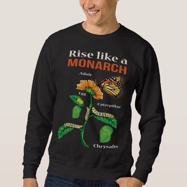 Sudadera Monarch Butterfly  Lifecycle Metamorphosis (Anverso)