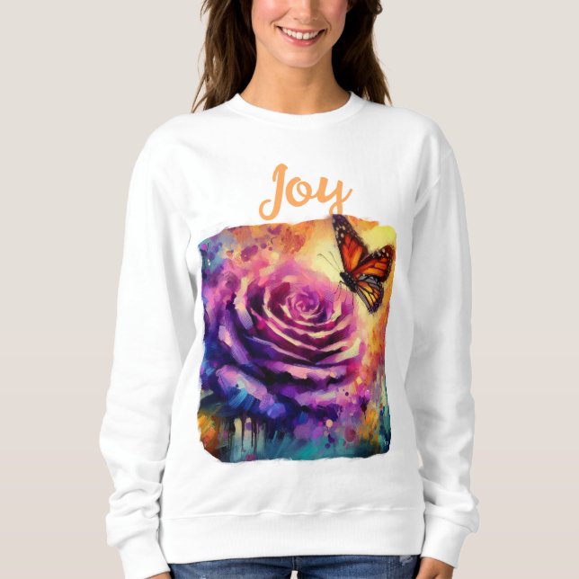 Sudadera Monarch Butterfly Rosa Purple Naranja Sunset (Anverso)