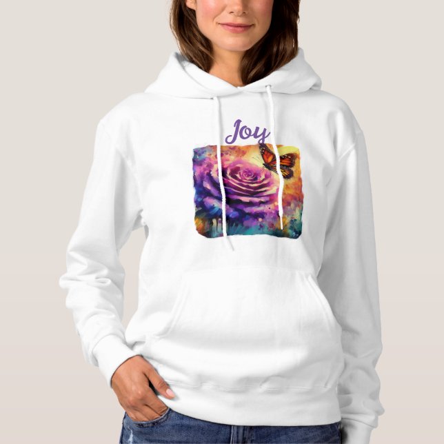 Sudadera Monarch Butterfly Rosa Purple Naranja Sunset (Anverso)