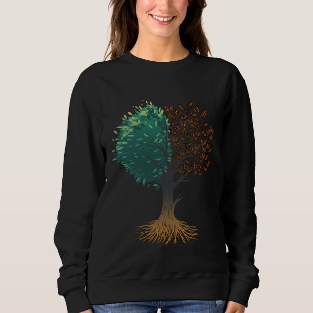 Sudadera Monarch Butterfly Tree Insect Collector Entomologi (Anverso)