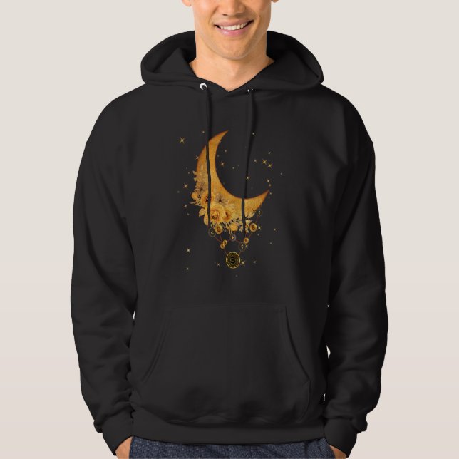 Sudadera Moneda Virtual En La Luna Gráfico Espiritual Btc (Anverso)