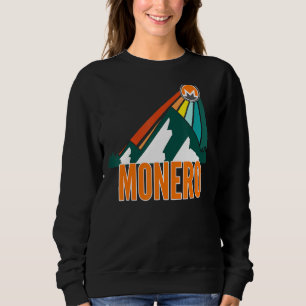 Sudadera Monero Xmr Crypto Mountain Sun Rays Criptocurrency