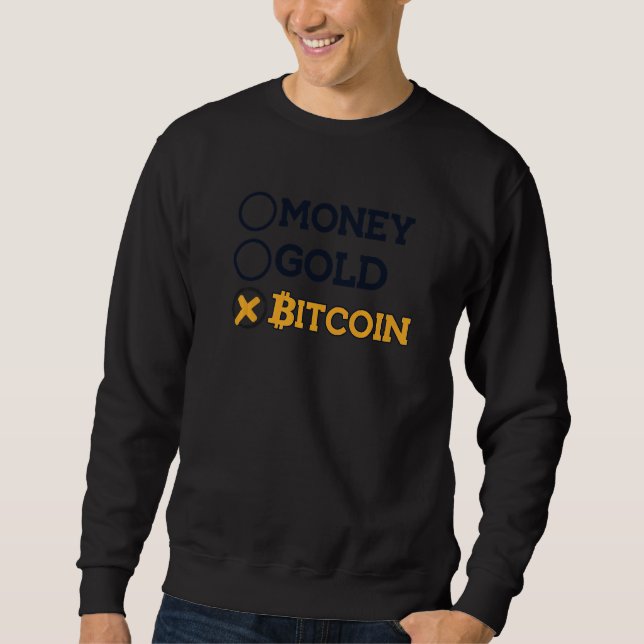 Sudadera Money Gold Bitcoin Cryptocurrency Blockchain Crypt (Anverso)