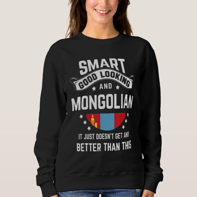 Sudadera Mongolian Flag Native Pride  Mongolia Mongolian Ro (Anverso)