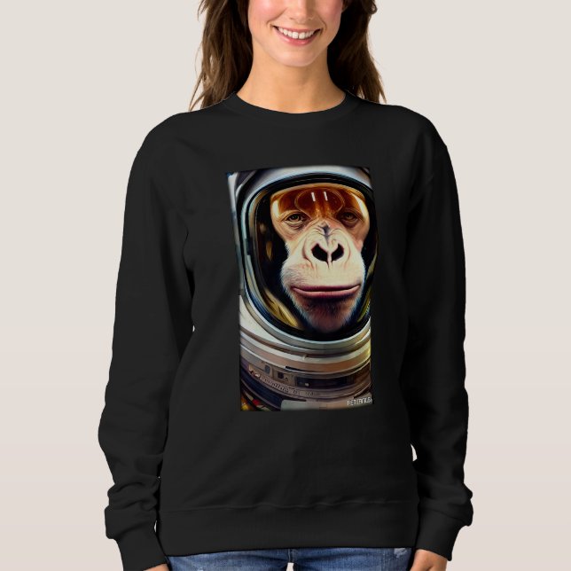 Sudadera Monkey Ape Animal Astronaut Space Universe Galaxy  (Anverso)