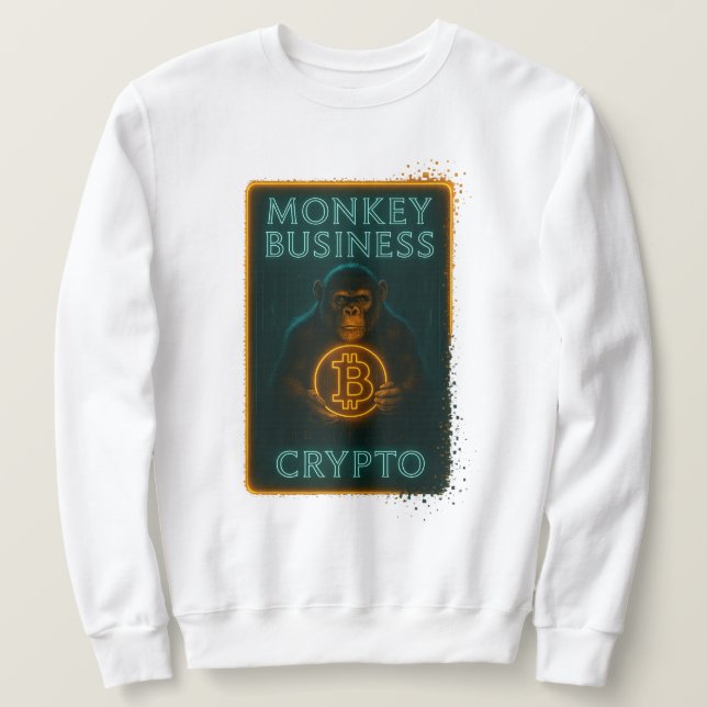 Sudadera Monkey Business Crypto Shirt – Bitcoin (Anverso del diseño)