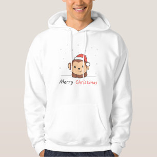 Sudadera Monkey Christmas Snow Winter Animals Monkeys