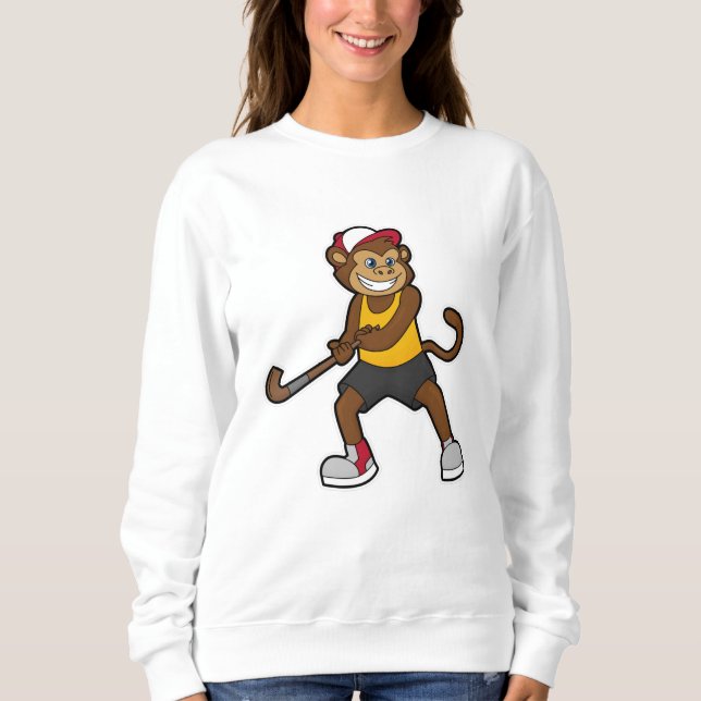 Sudadera Mono al hockey con bastón de hockey (Anverso)