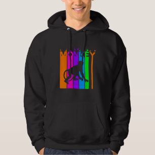 Sudadera Mono Animal Arcoíris Burbuja Con Silueta