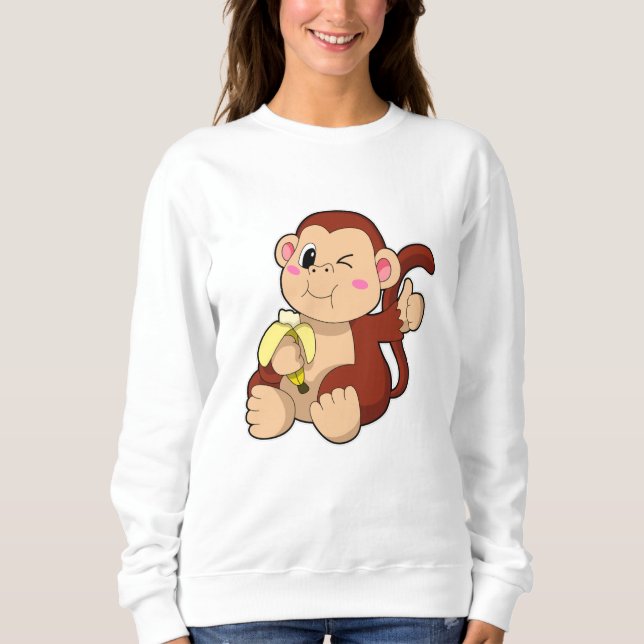 Sudadera Mono bebé con banana (Anverso)