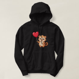 Sudadera Mono cariño con globo del día de San Valentín