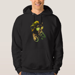 Sudadera Mono chimpancé con gafas de sol y auriculares