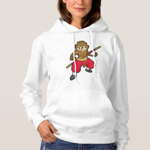Sudadera Mono como guerrero con personal y banda de cabeza