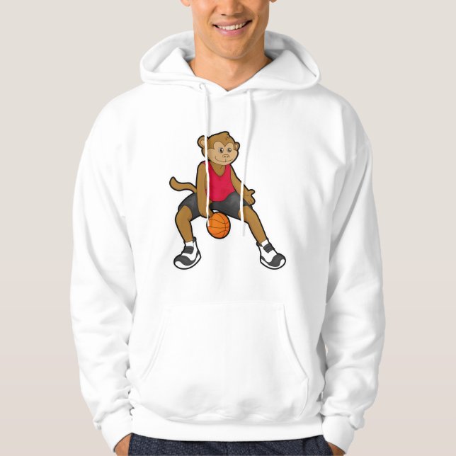 Sudadera Mono como jugador de baloncesto con baloncesto (Anverso)