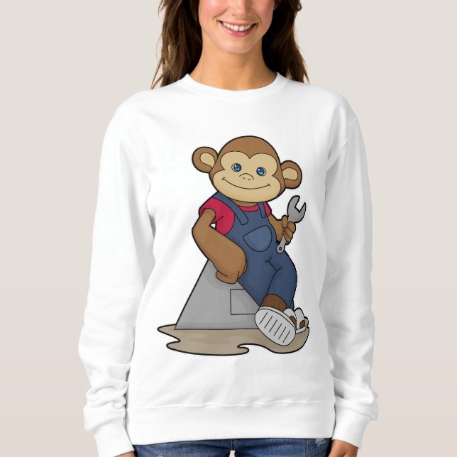 Sudadera Mono como mecánico con llave (Anverso)