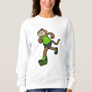 Sudadera Mono como patinador con patines en línea