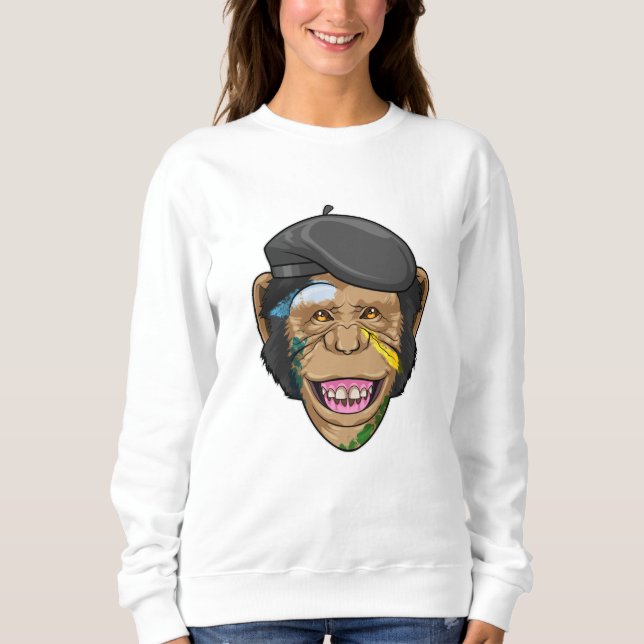 Sudadera Mono como pintor (Anverso)