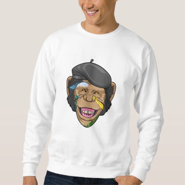 Sudadera Mono como pintor (Anverso)