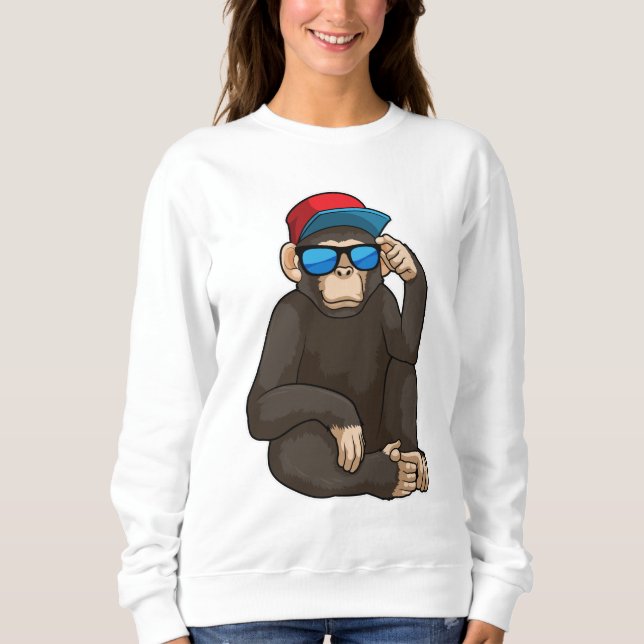 Sudadera Mono con gafas de sol (Anverso)