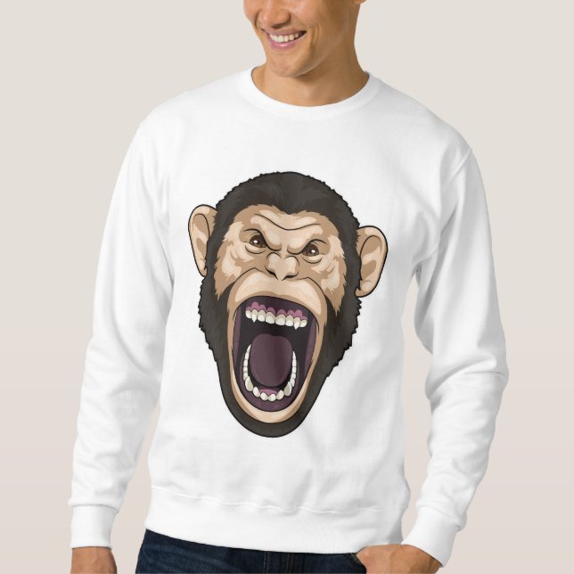 Sudadera Mono con pelo negro (Anverso)