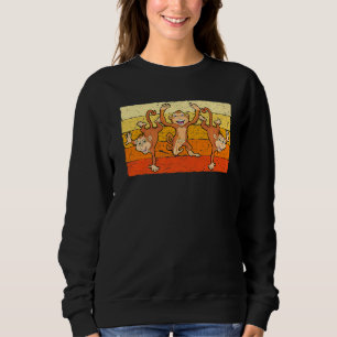 Sudadera Mono de baile lindo animal salvaje para adultos