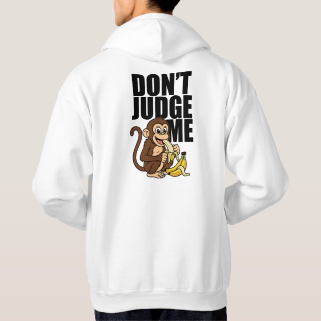 Sudadera Mono de Plátano – Diseño de humor divertido de dib (Reverso)