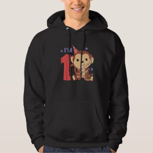 Sudadera Mono Del Primer Cumpleaños De Los Niños Para Los N