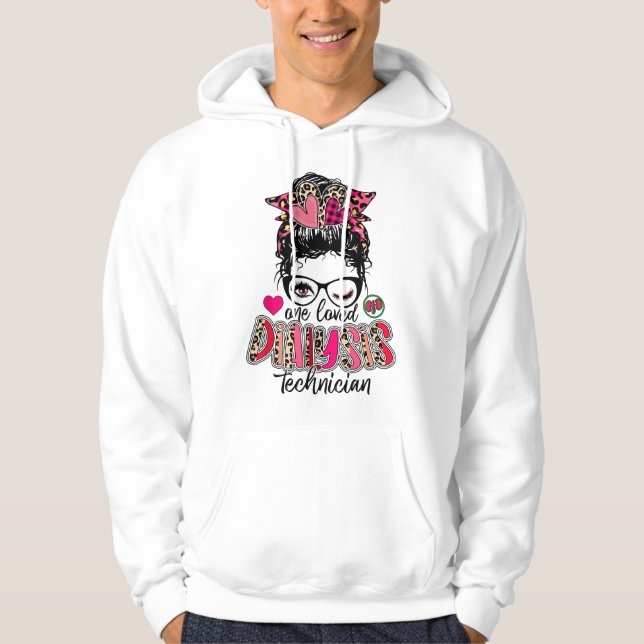 Sudadera Moño Desordenado Uno Amado Técnico de Diálisis Val (Anverso)