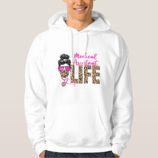 Sudadera Moño despeinado Asistente médica Leopardo Vida