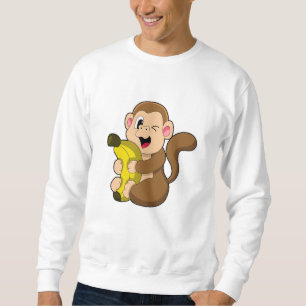 Sudadera Mono divertido con plátano