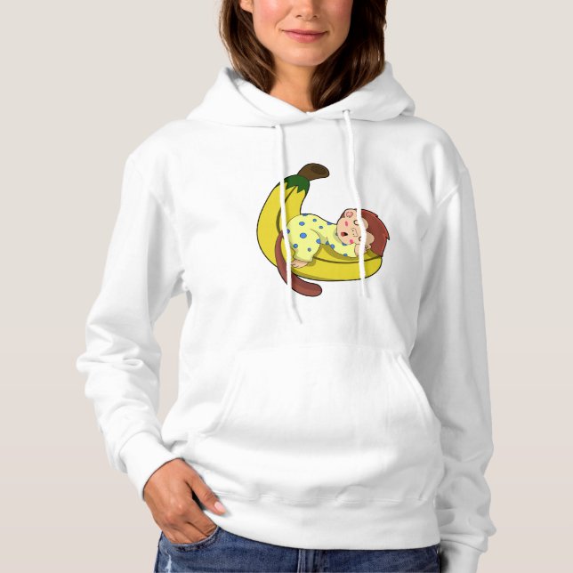 Sudadera Mono durmiendo en pijama (Anverso)