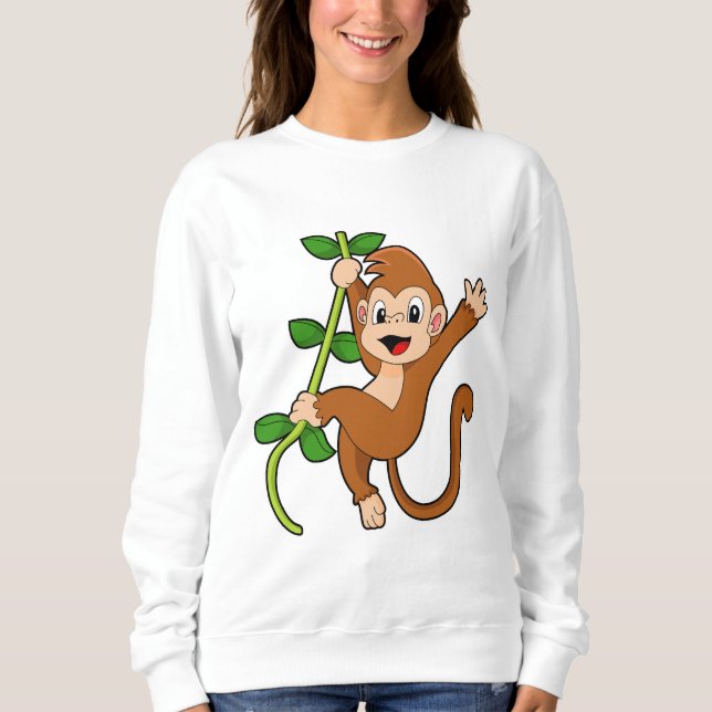 Sudadera Mono en la selva (Anverso)