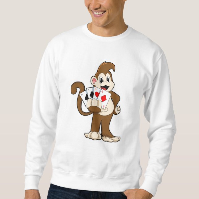 Sudadera Mono en Poker con tarjetas de póker (Anverso)