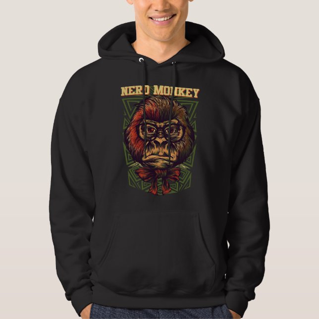 Sudadera Mono Gorila Geek Inteligente Gorila (Anverso)