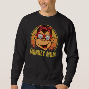 Sudadera Mono Mamá con problemas Retro Vintage Gafas De Sol