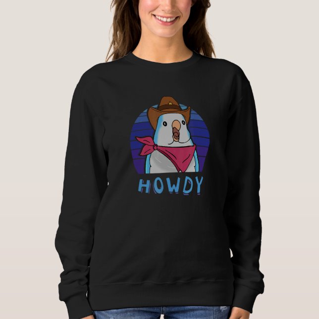 Sudadera Mono para loro loro de cuáquer azul de Howdy curte (Anverso)