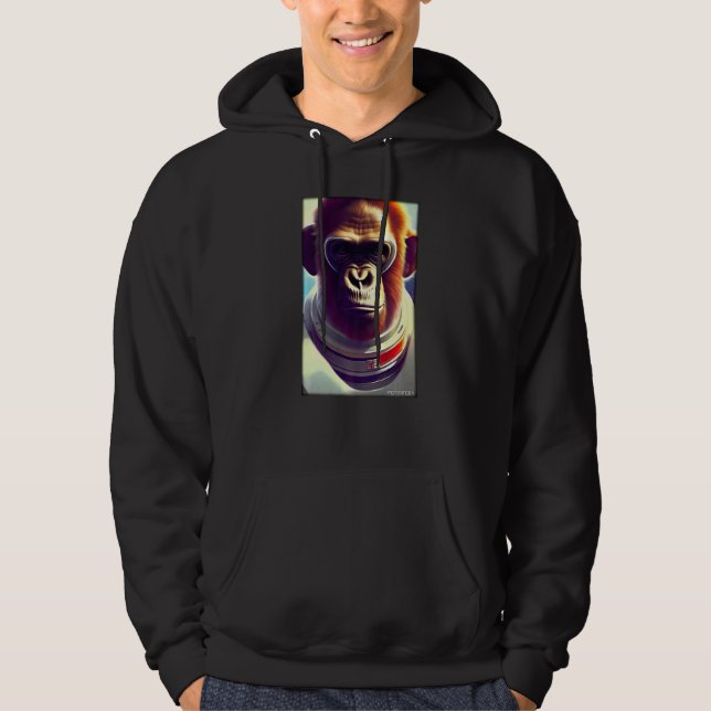 Sudadera Mono Simio Animal Astronauta Espacio Universo Gala (Anverso)