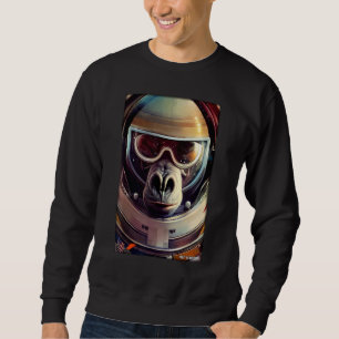 Sudadera Mono Simio Animal Astronauta Espacio Universo Gala