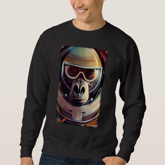 Sudadera Mono Simio Animal Astronauta Espacio Universo Gala (Anverso)