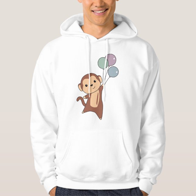 Sudadera Mono vuela Con Globos Arriba Dulce (Anverso)