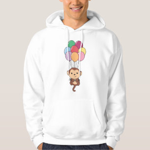 Sudadera Mono vuela Con Globos Coloridos