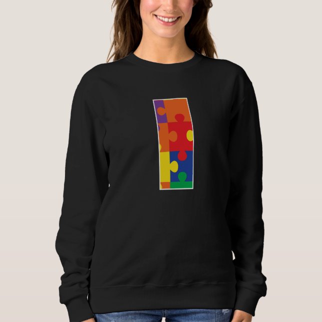 Sudadera Monogram I in Multi Color Puzzle Pieces (Anverso)