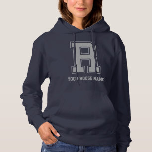 Sudadera Monograma Blue Gray College House Inicial R