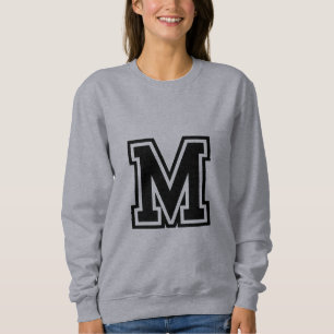 Sudadera Monograma Colegio Blanco Negro Primer M