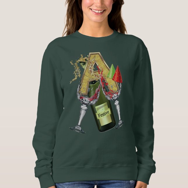 Sudadera Monograma de Cumpleaños Capital -letra A (Anverso)